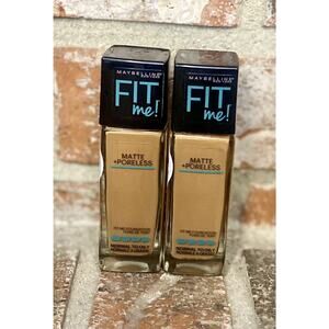 Lot of 2 Maybelline Fit Me Matte Poreless Foundation 362 Truffle